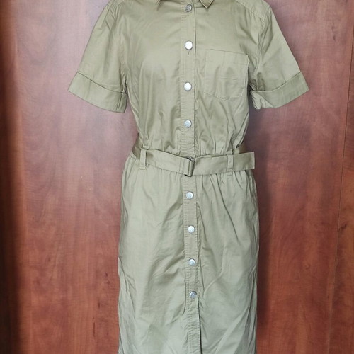 Little Island Heritage Shirt Dress like new, beige, size Medium