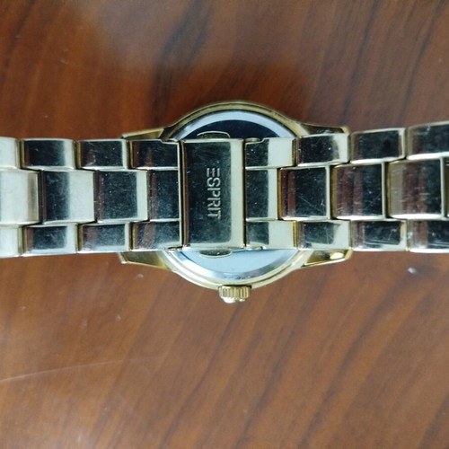 Esprit wristwatch gold used, water resistant, women's