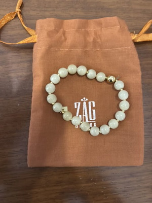 Βραχιόλι Zag Bijoux σαν καινούργιο, μπεζ με χρυσές λεπτομέρειες