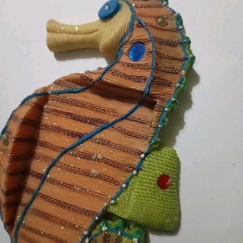 Seahorse ashtray new, multicolor design