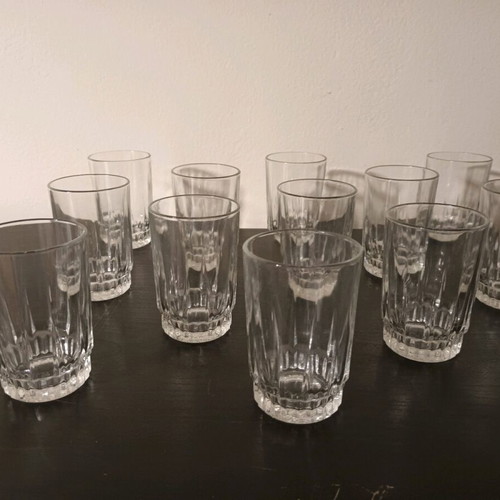 Arcoroc France Lancer Clear Glass Tumbler Set of 12 like new, 9 cm