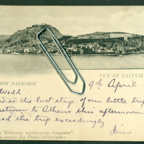Old postcard Nauplio - View used, 1900s decade