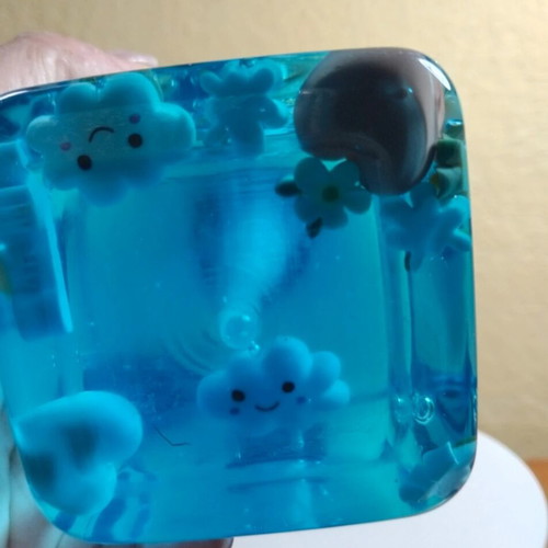 Handmade kawaii kids soap dispenser new, transparent gel