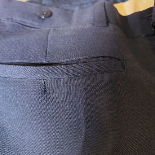 Blue fabric pants used S-M size