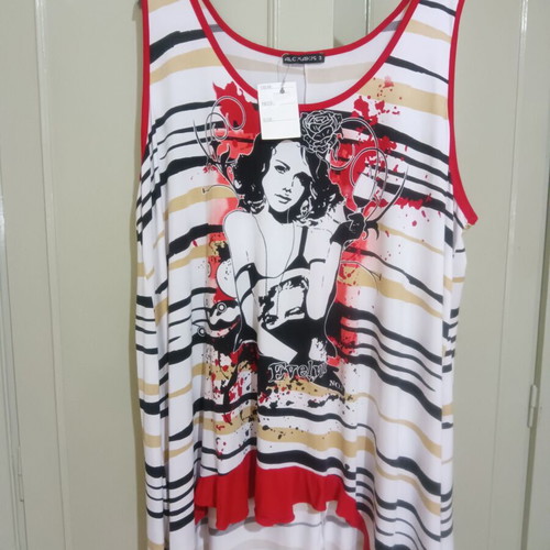 Alexakis sleeveless blouse 4XL/5XL, viscose, modern