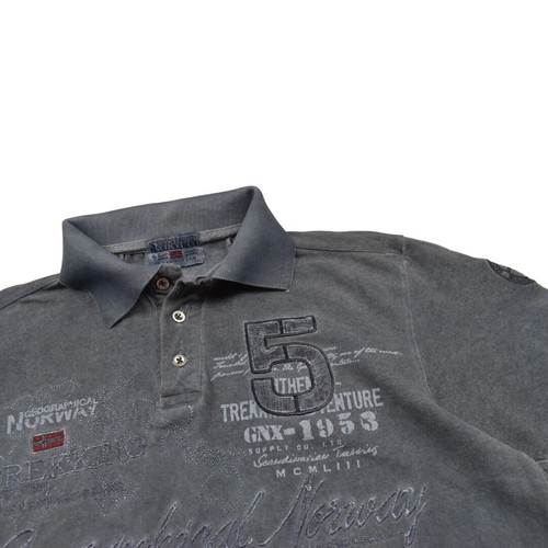 Geographical Norway Grey Polo used, size XXL