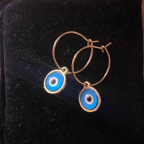 Earrings matakia new, gold color, dangling design