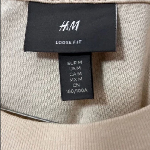 H&M short-sleeve beige shirt like new