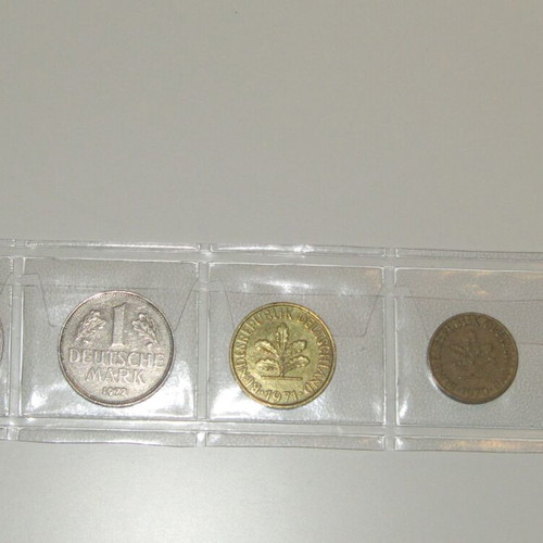German coin collection used, 1970s decade, set of 5 coins