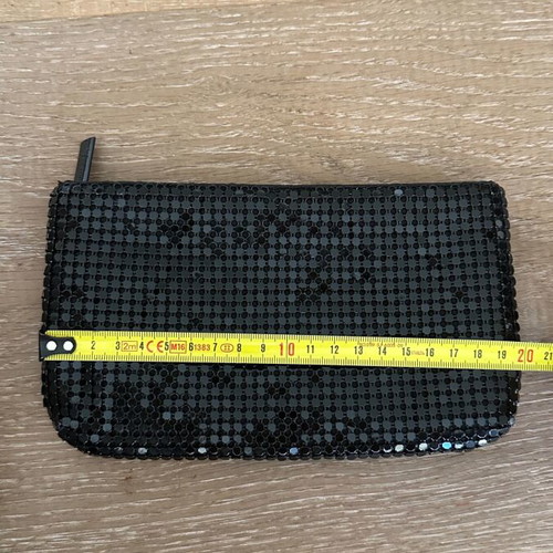 Max Factor evening bag like new, metallic texture