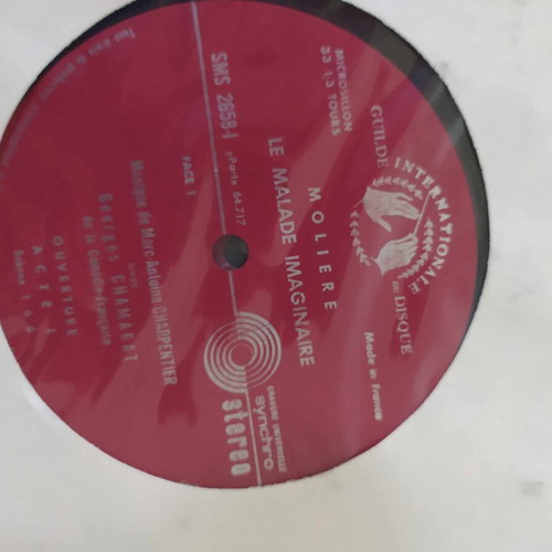Molière Le Malade Imaginaire 3xLP box set near mint, classical