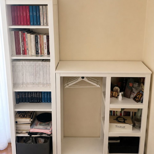 IKEA Hemnes bookcase and open storage furniture