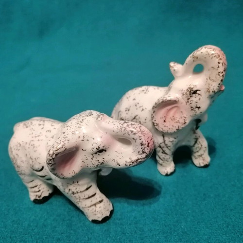 Porcelain elephant figurines vintage, like new, 1950s