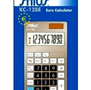 Αριθμομηχανή μεσαία 10 ψηφίων Stilus KC-128E Euro calculator