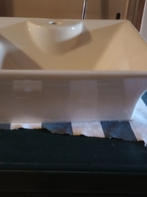 Trend countertop sink like new, modern square design