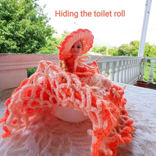 crochet toilet paper dress Crochet Toilet Paper Cozy, Barbie Doll Dress, Nostalgic Decor, TP Cover, Gift 4 Hostess, Housewarmin