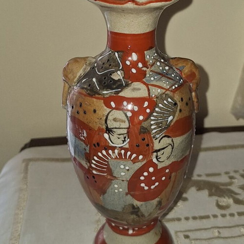 Chinese decorative vase antique hand-painted, used, height 19 cm