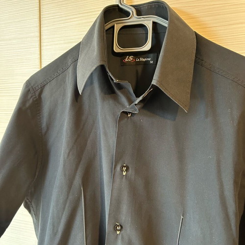 Men's short-sleeve shirt black like new, size M