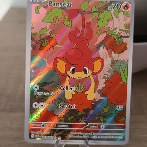 Pansear Illustration Rare White Flare Pokémon TCG card new