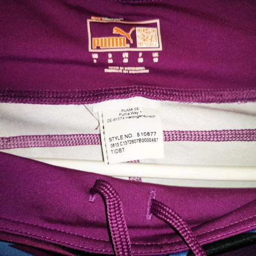 Puma dry cell 3/4 leggings used, size small, purple
