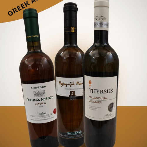 Collectible Greek White Wine Pack Malagousia Viognier Traminer