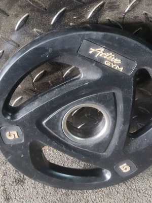 Olympic type weight plates 5 kg like new, Φ50