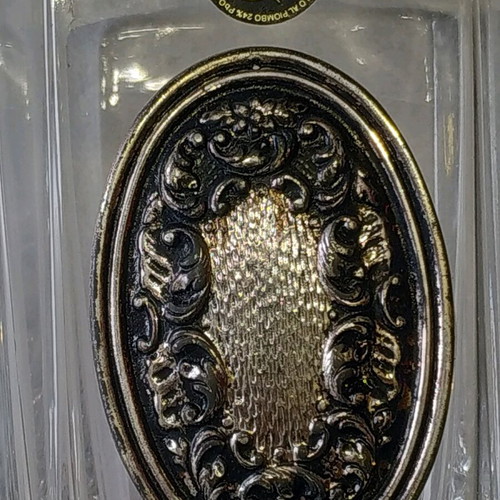 Chinelli crystal glass decanter with silver-plated details like new