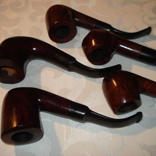 Collection of 5 tobacco pipes like new