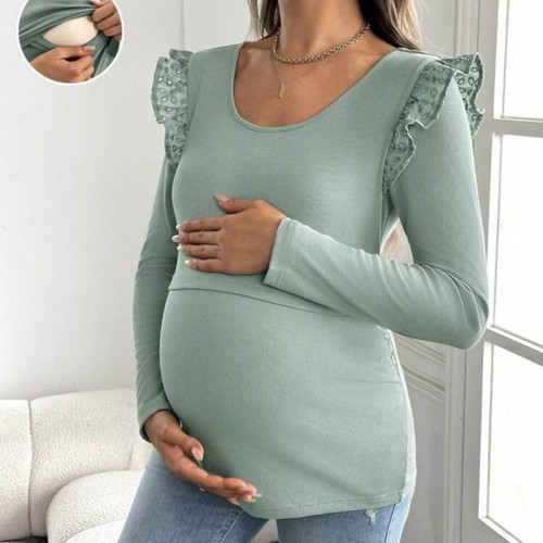 Maternity breastfeeding top Shein like new, turquoise, size M