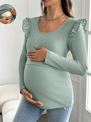 Maternity breastfeeding top Shein like new, turquoise, size M