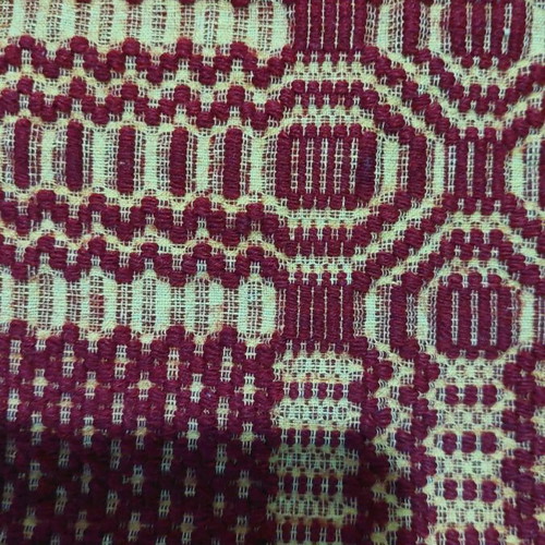 Woven wool pillow in traditional design like new, 57x47cm