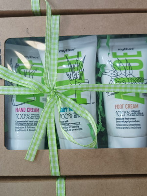 Mythos Aloe Vera σετ δώρου με κρέμα χεριών, κρέμα ποδιών και γαλάκτωμα σώματος