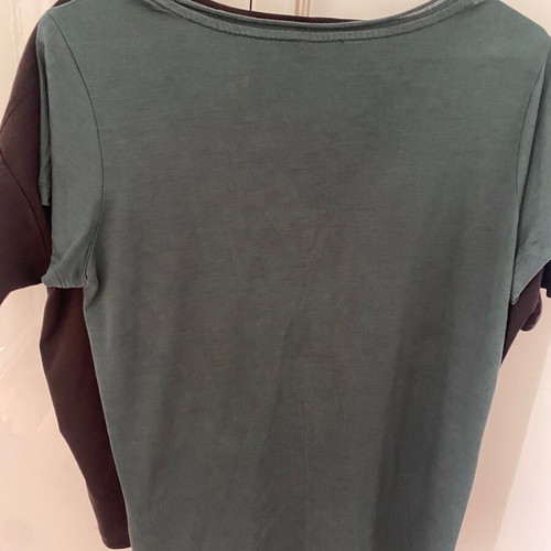 Massimo Dutti T-shirt set of 2 brown and green like new