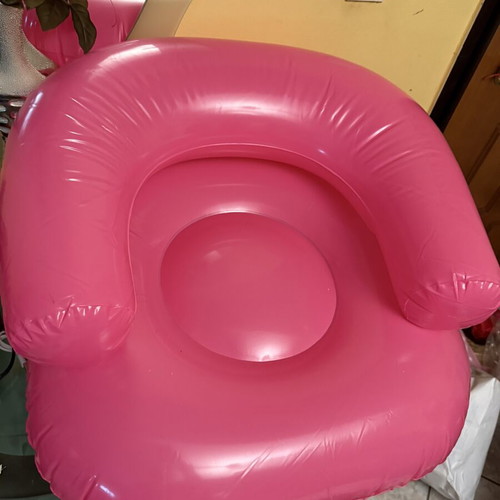 Pink inflatable armchair