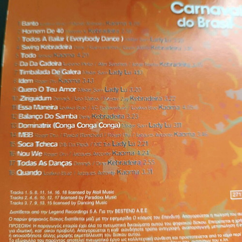 Carnaval do Brasil & Kaoma A La Media Noche 2 CD set like new, Latin/Samba