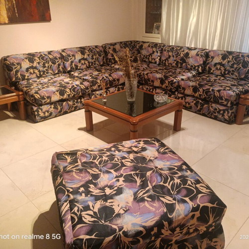 Corner sofa 6 seats used with set of 3 tables