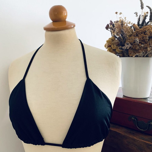 Triangle Bralette jersey top Veloudakis, black, small