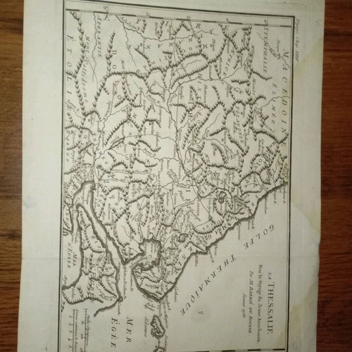 Thessaly map collectible 1788 used in excellent condition