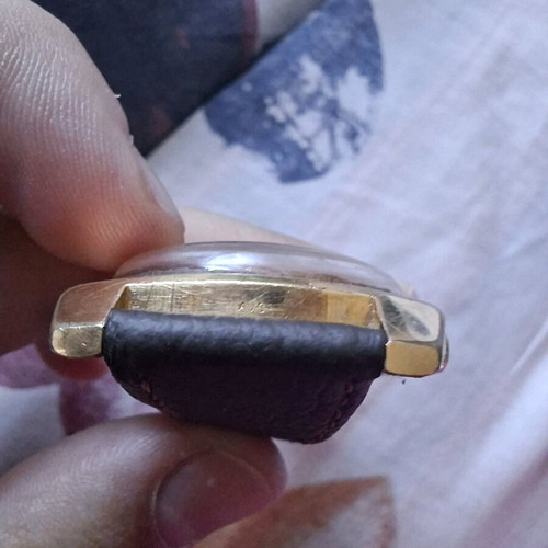 Wostok gold-plated mechanical watch used, brown and gold