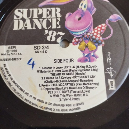 Va Super Dance 87 2Lp gatefold album used, pop