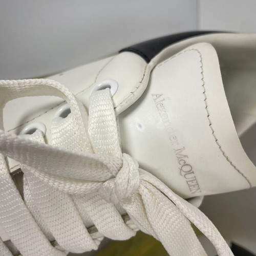 Alexander McQueen Oversized Sneakers Size 37 Like New, White Leather