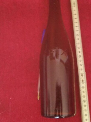 Antique rare Zythos FIX bottle used 1930-1950 brick color