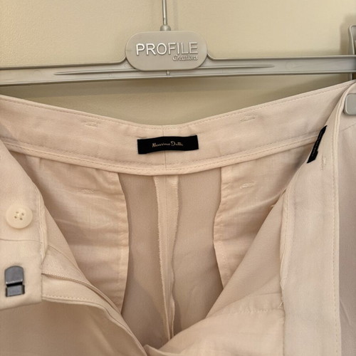 Massimo Dutti satin pants like new, ecru