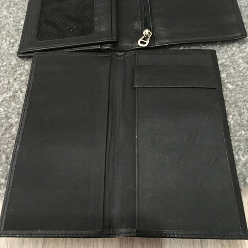 AIGNER Munich leather wallet unisex used, black, 2 parts
