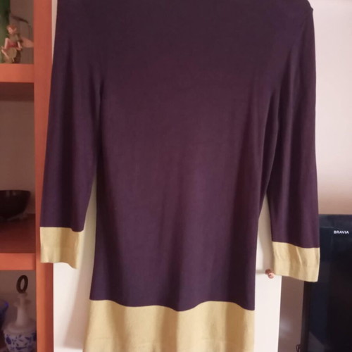 Next cardigan size M like new, long, purple with gold details