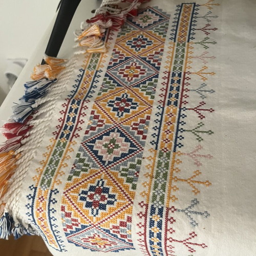 Authentic Handmade Traditional Greek Folk Art Table Runner 40x85cm