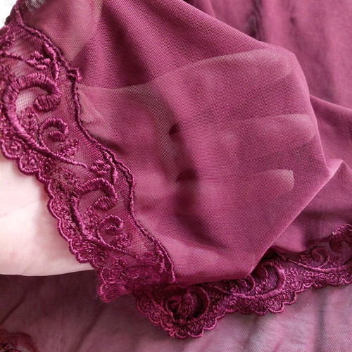 Luna transparent lace nightdress s/m like new, with bust, red