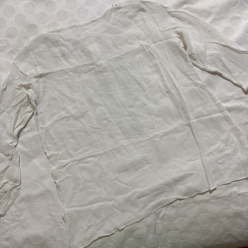 Vintage transparent blouse size S like new, white with beads
