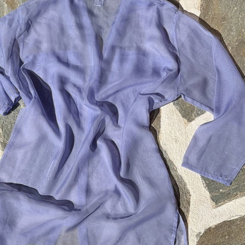 Film Sportswear Vintage 90s Chiffon Sheer Shirt Dress One Size like new