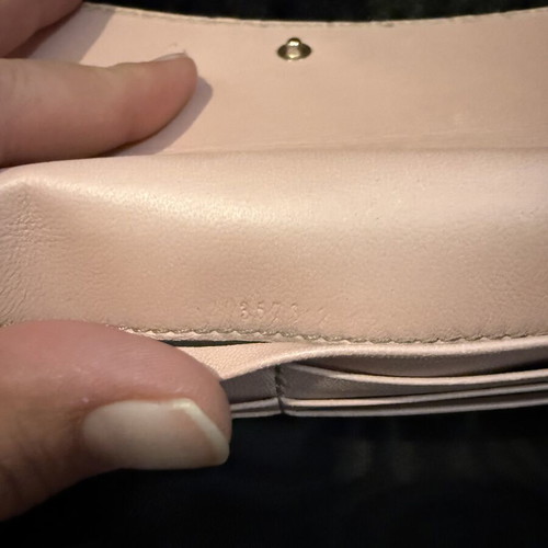 Gucci leather wallet, pale pink